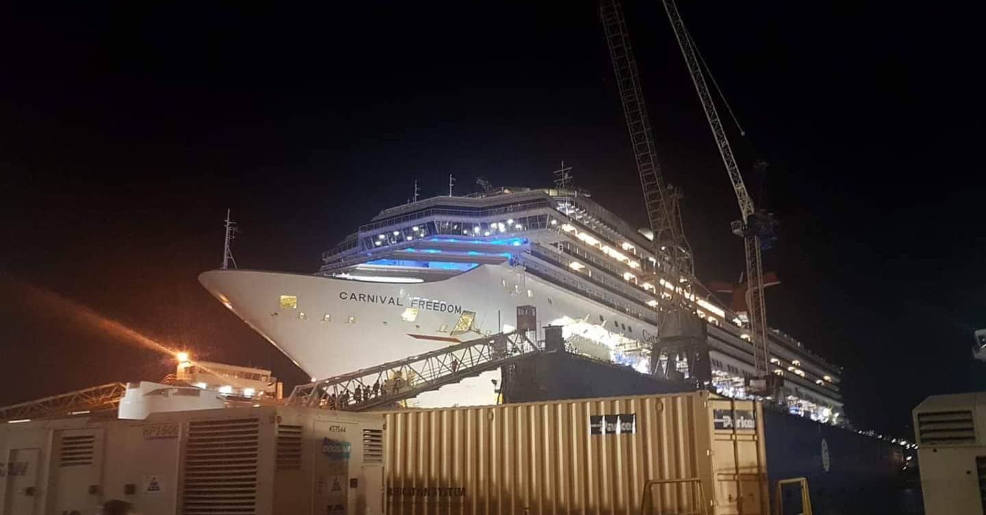 Carnival Freedom Dry Dock