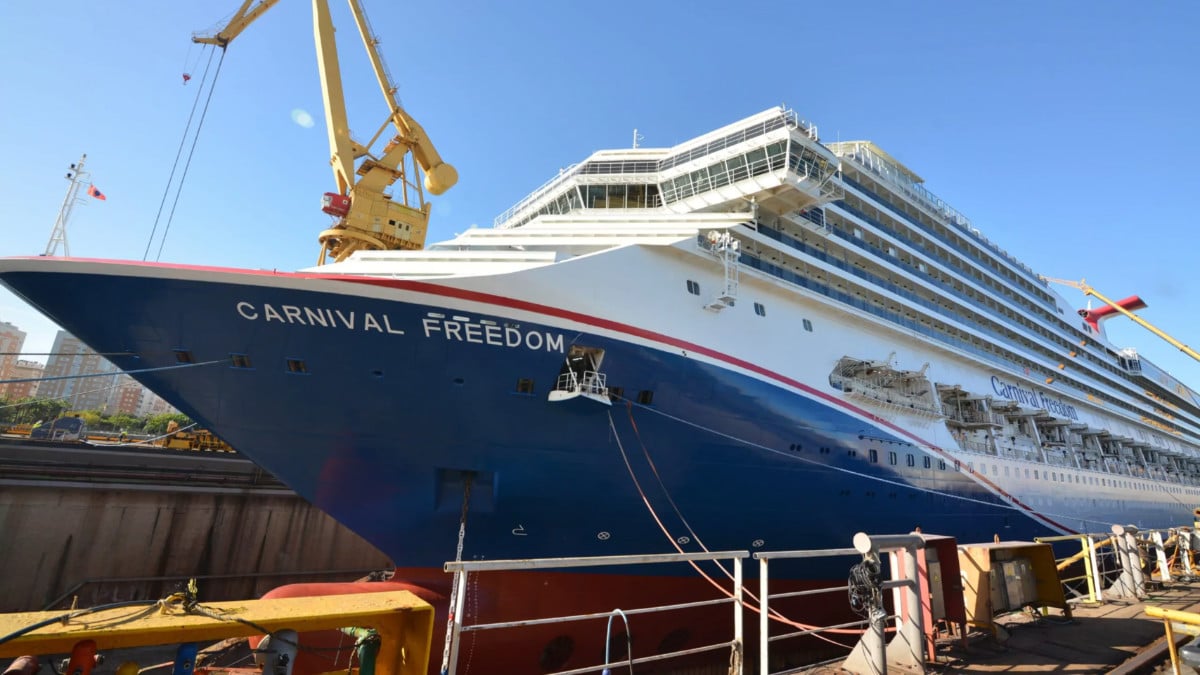 Carnival Freedom Dry Dock