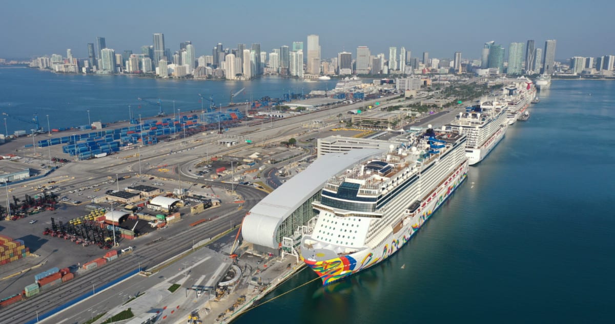 Cruise Ships Docked at PortMiami