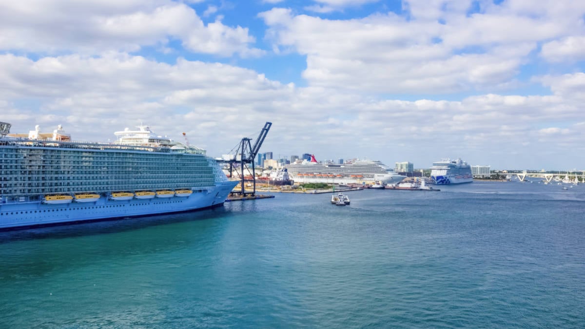 Cruise Ships Docked in Port Everglades